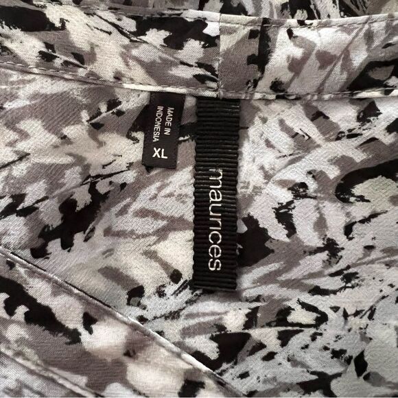 Womens V-Neck Blouse XL Gray - Picture 4 of 4